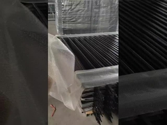 5'X8' โลหะท่อรั้วเหล็ก สีดํา