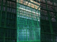 วงสามเหลี่ยมสวนโค้งรั้ว 3D สาย welded PVC ปกแต่งรั้วสวน