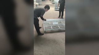 กรงเก็บลวดตาข่ายแบบพับได้สำหรับงานหนักสำหรับคลังสินค้า