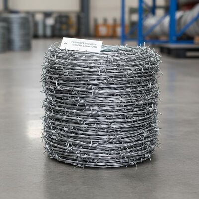 1.6mm Wire Diameter High Tensile Strength Galvanized Barbed Wire for Perimeter Security
