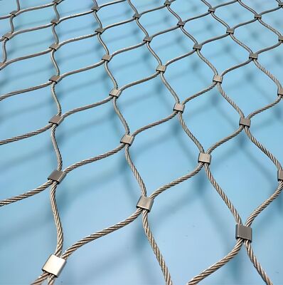High Security SS316 Stainless Steel Wire Rope Mesh with 7x19 Mesh Hole for Zoo Safety Protection
