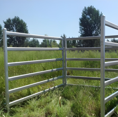 6 Rails Hot Dipped Galvanized Cattle Fence Panel 1.8m Height Portable Livestock System