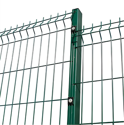 3D Bending Galvanized PVC Coated 1.5M Height Triangle Bend V Mesh Security Fence Panel 50x200mm Hole Industrial System