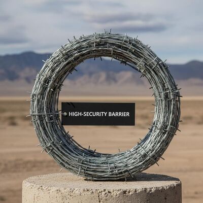 14 Gauge Double Twisted Electric Galvanized Barbed Wire for High-Security Border Protection