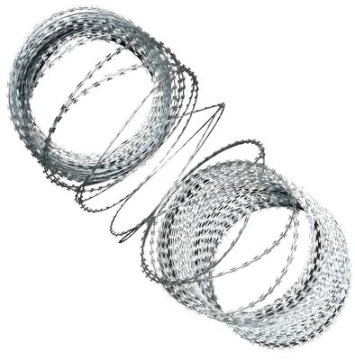 ลวดหนามกัลวาไนซ์ชุบสังกะสีร้อน เส้นผ่านศูนย์กลางภายนอก 500 มม. สำหรับการป้องกันเรือนจำและรั้วความปลอดภัยสูง