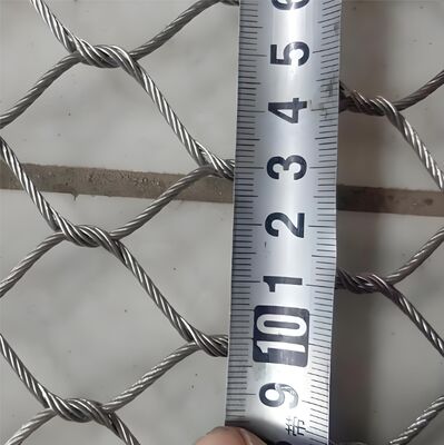 304 สแตนเลส สายด้ายสาย Mesh กับ 7x19 สไตล์ Weave สําหรับทนทานและกันสนิม รั้วป้องกัน