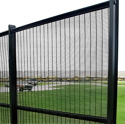 358 High Security Anti Climb Fence Galvanized Steel Mesh Panel 2.4m Height 4mm Wire Diameter