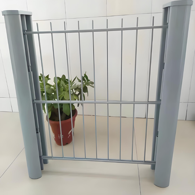 2.0m High Double Wire Welded Mesh Fence Panel PVC Coated Galvanized for High Security Perimeter